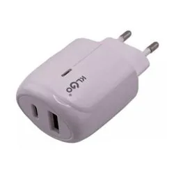 آداپتور شارژ 2 پورت USB-A و USB-C شارژ سریع 30 وات KLGO مدل PD-400
