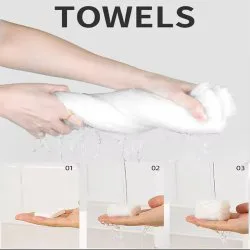 دستمال جادویی فشرده سفری مدل Towel بسته 14 عددی