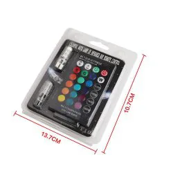 چراغ خودرو مولتی کالر ریموت دار مدل LED بسته 2 عددی