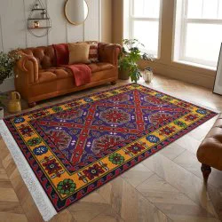 فرش مخمل نادی طرح سنتی کد o142